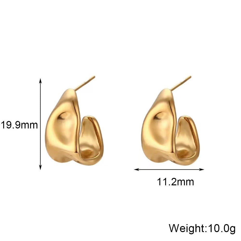 Aretes de Aro Geométricos Irregulares