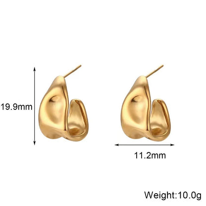 Aretes de Aro Geométricos Irregulares