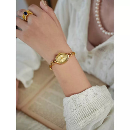 Reloj Dorado Vintage para Mujer con Esfera Pequeña