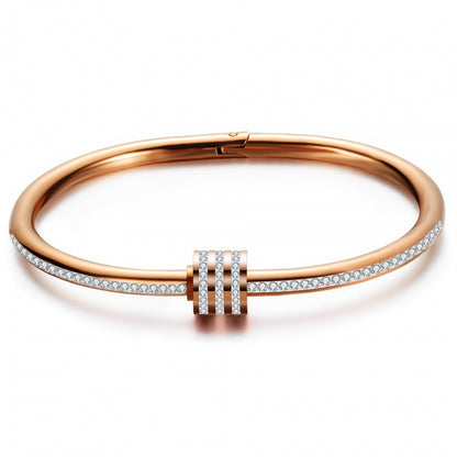 Pulseras de Tres Filas de Arcilla y Diamantes