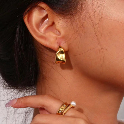 Aretes de Aro Geométricos Irregulares