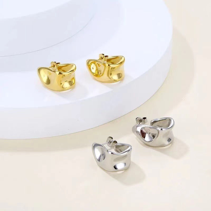 Aretes de Aro Geométricos Irregulares