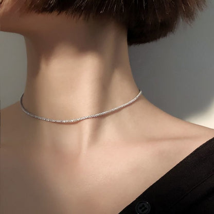 Collar con cadena brillante