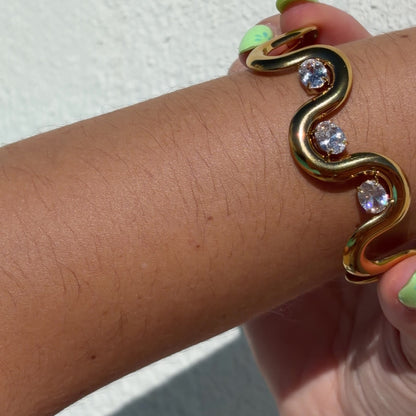 Pulsera Cuff Circonita